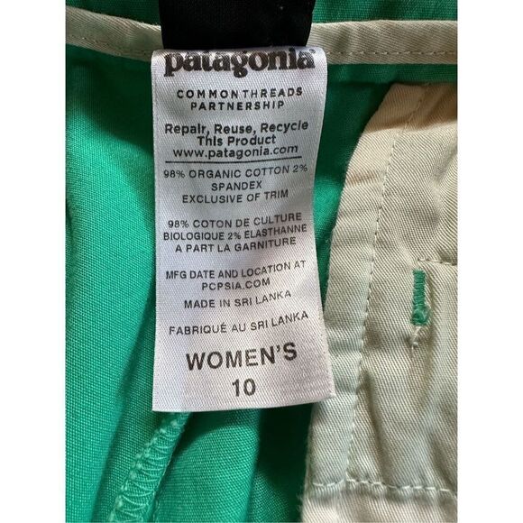Patagonia organic cotton women’s apple green ankle pants size 10.   #30-1543 - Picture 3 of 6